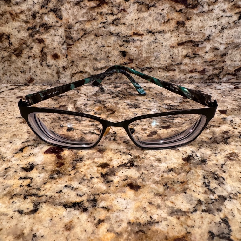 Wittnauer Mackenzie Eyeglasses Frame Womens‎ Black Teal Metal Full Rim 54-16-135